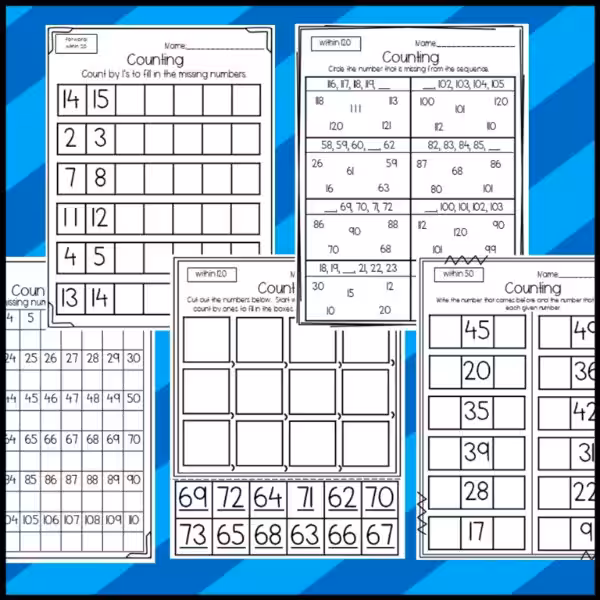 Counting Worksheets for Kindergarten 120: A Valuable Resource for Early Math Skills