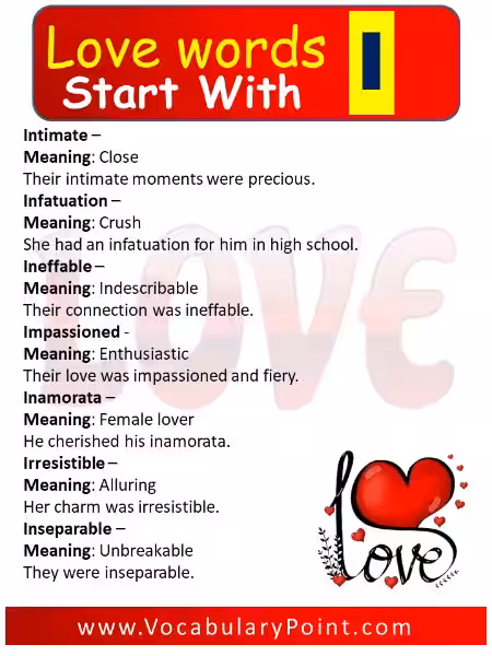 Love Words That Begin with I: Igniting Your Romantic Vocabulary