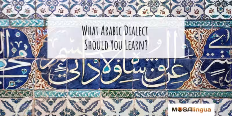 What Arabic Dialect Should I Learn? What Arabic Dialect Should I Learn?