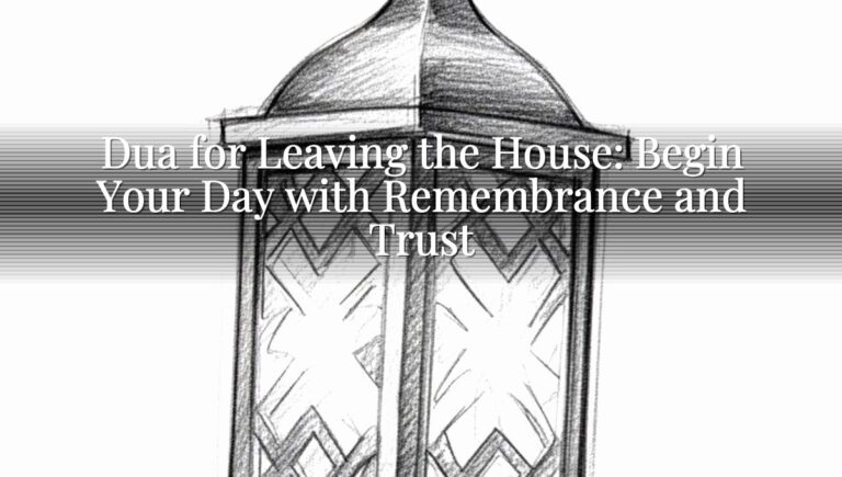 Dua for Leaving the House: Begin Your Day with Remembrance and Trust