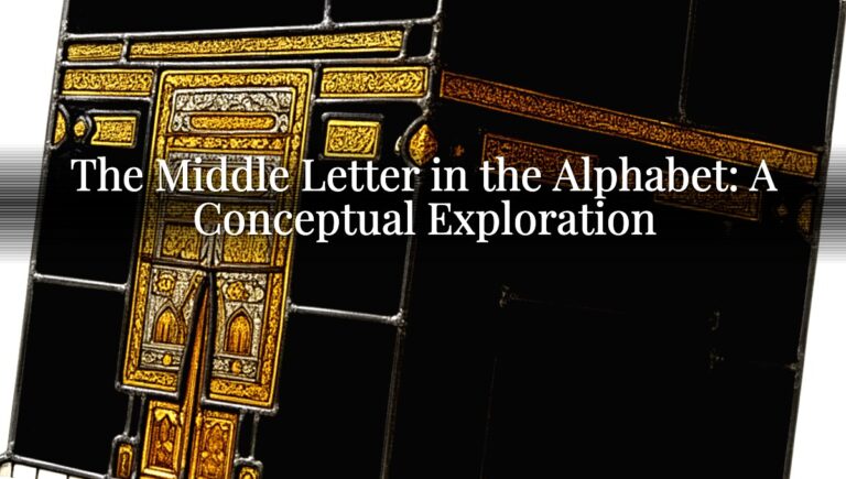 The Middle Letter in the Alphabet: A Conceptual Exploration The Middle Letter in the Alphabet: A Conceptual Exploration