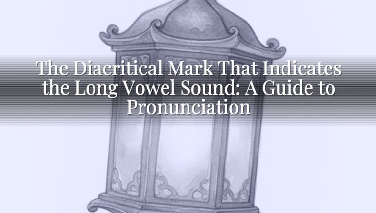 The Diacritical Mark That Indicates the Long Vowel Sound: A Guide to Pronunciation The Diacritical Mark That Indicates the Long Vowel Sound: A Guide to Pronunciation