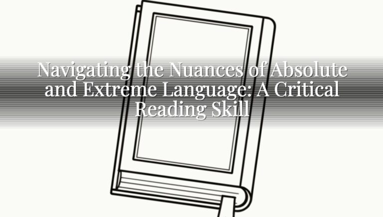 Navigating the Nuances of Absolute and Extreme Language: A Critical Reading Skill