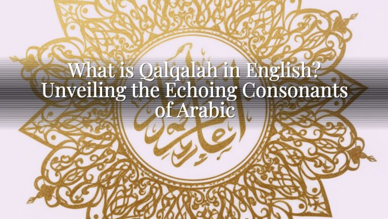 What is Qalqalah in English? Unveiling the Echoing Consonants of Arabic What is Qalqalah in English? Unveiling the Echoing Consonants of Arabic