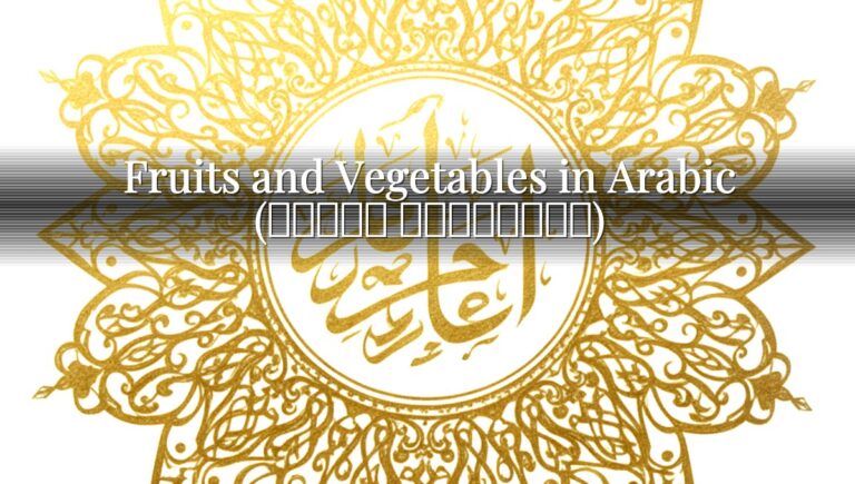 Fruits and Vegetables in Arabic (فواكه وخضراوات)