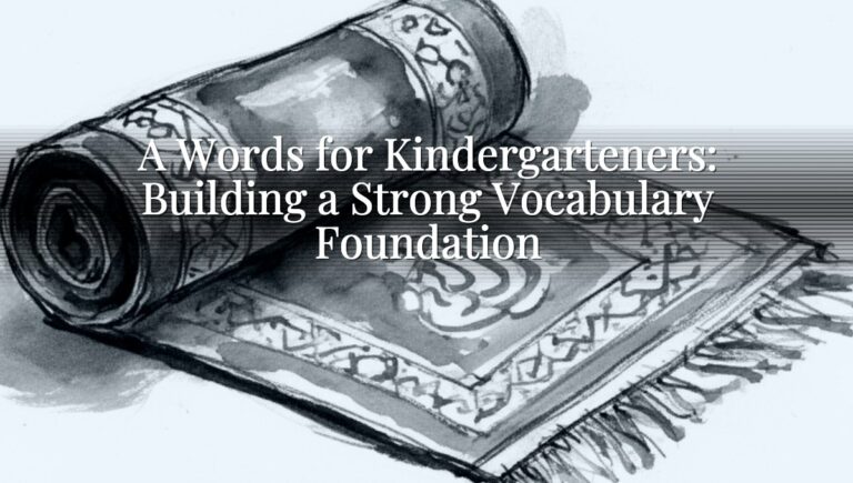 A Words for Kindergarteners: Building a Strong Vocabulary Foundation