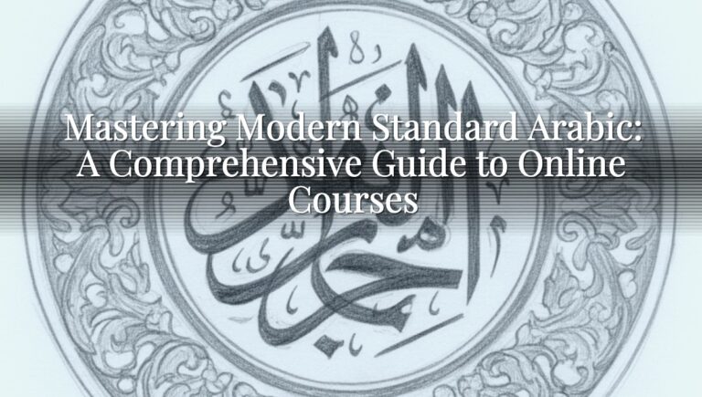 Mastering Modern Standard Arabic: A Comprehensive Guide to Online Courses