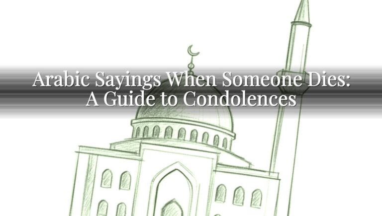 Arabic Sayings When Someone Dies: A Guide to Condolences