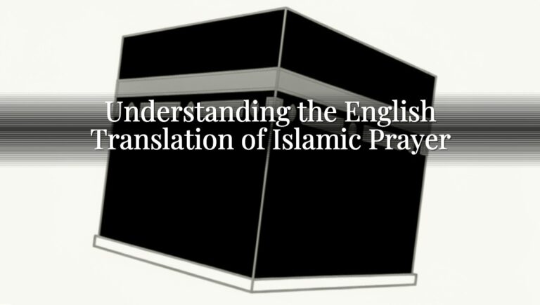 Understanding the English Translation of Islamic Prayer