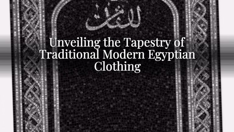 Unveiling the Tapestry of Traditional Modern Egyptian Clothing