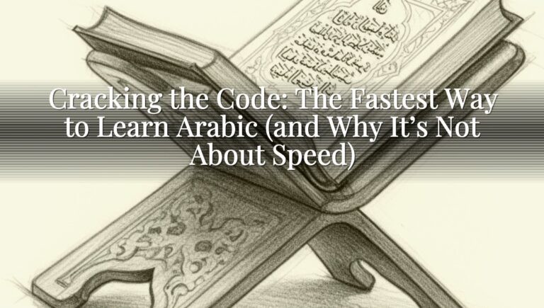 Cracking the Code: The Fastest Way to Learn Arabic (and Why It's Not About Speed) Cracking the Code: The Fastest Way to Learn Arabic (and Why It’s Not About Speed)