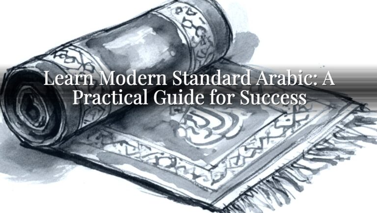Learn Modern Standard Arabic: A Practical Guide for Success