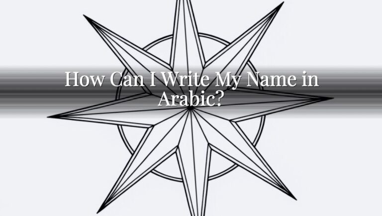 How Can I Write My Name in Arabic?