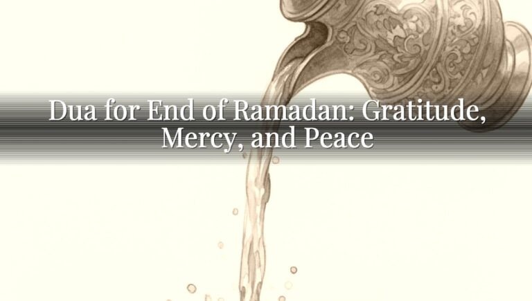 Dua for End of Ramadan: Gratitude, Mercy, and Peace