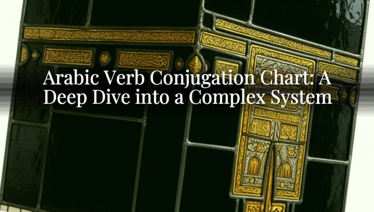 Arabic Verb Conjugation Chart: A Deep Dive into a Complex System