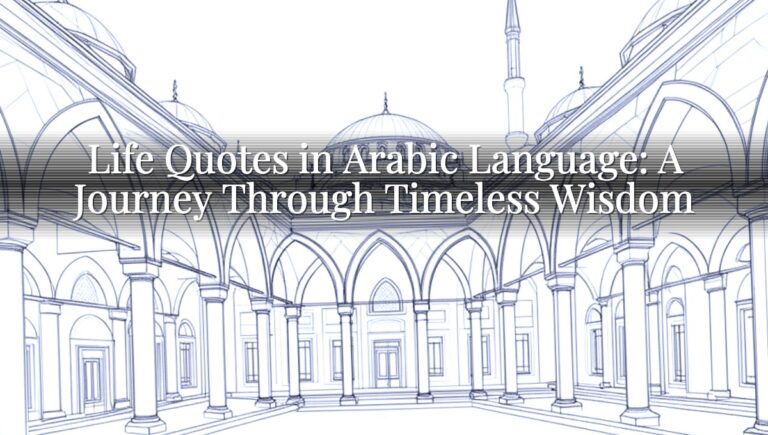 Life Quotes in Arabic Language: A Journey Through Timeless Wisdom