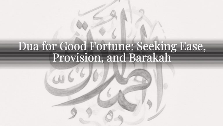 Dua for Good Fortune: Seeking Ease, Provision, and Barakah