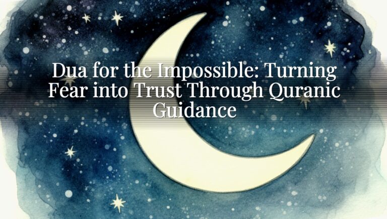Dua for the Impossible: Turning Fear into Trust Through Quranic Guidance