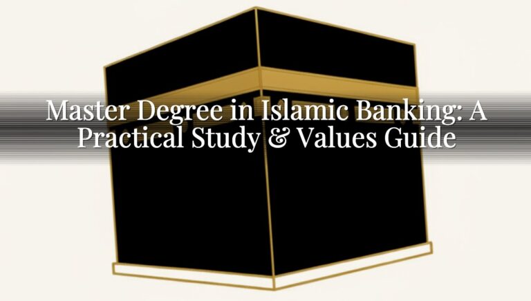 Master Degree in Islamic Banking: A Practical Study & Values Guide Master Degree in Islamic Banking: A Practical Study & Values Guide