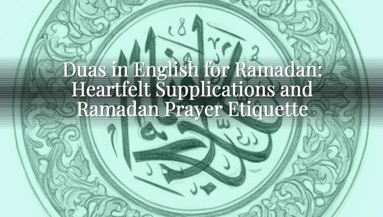 Duas in English for Ramadan: Heartfelt Supplications and Ramadan Prayer Etiquette Duas in English for Ramadan: Heartfelt Supplications and Ramadan Prayer Etiquette
