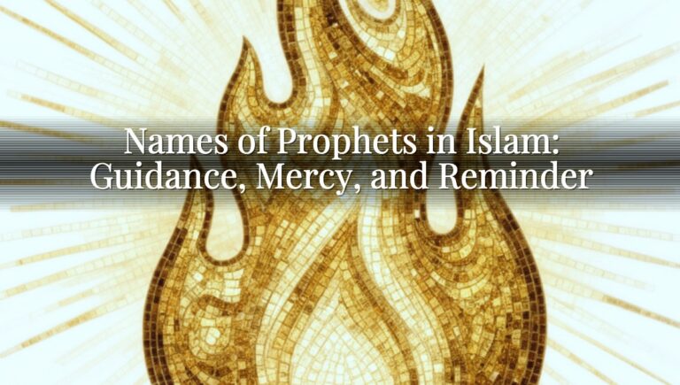 Names of Prophets in Islam: Guidance, Mercy, and Reminder