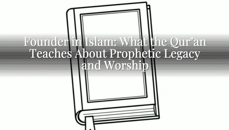 Founder in Islam: What the Qur’an Teaches About Prophetic Legacy and Worship Founder in Islam: What the Qur’an Teaches About Prophetic Legacy and Worship