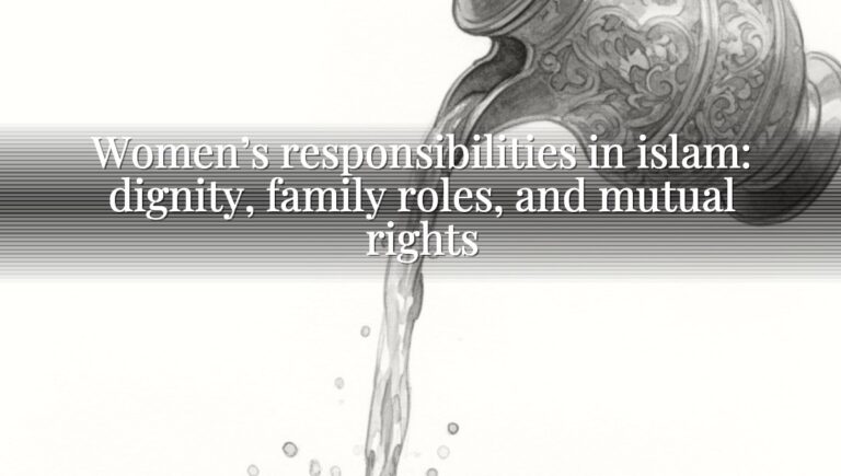 Women’s responsibilities in islam: dignity, family roles, and mutual rights