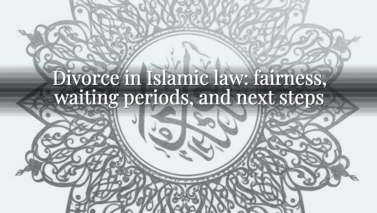 Divorce in Islamic law: fairness, waiting periods, and next steps