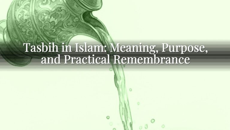 Tasbih in Islam: Meaning, Purpose, and Practical Remembrance