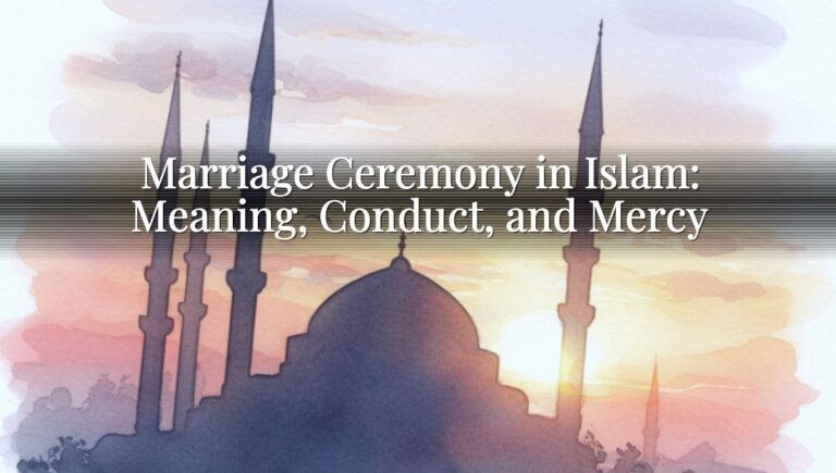 Marriage Ceremony in Islam: Meaning, Conduct, and Mercy Marriage Ceremony in Islam: Meaning, Conduct, and Mercy