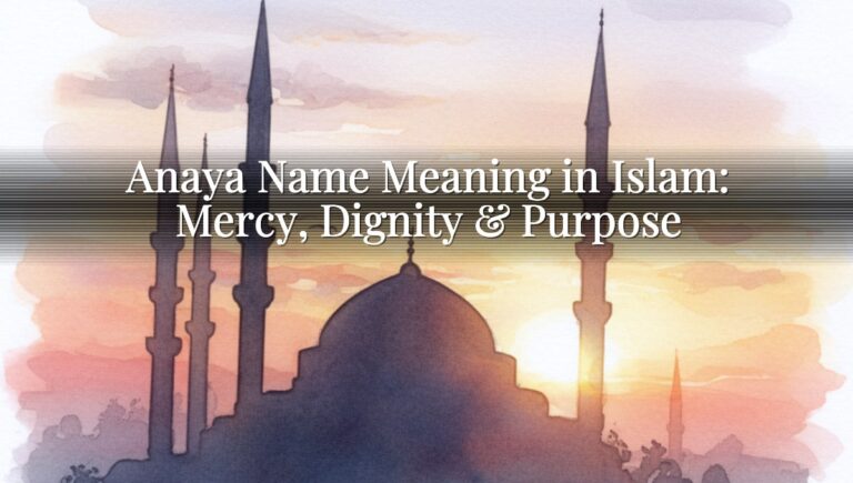 Anaya Name Meaning in Islam: Mercy, Dignity & Purpose