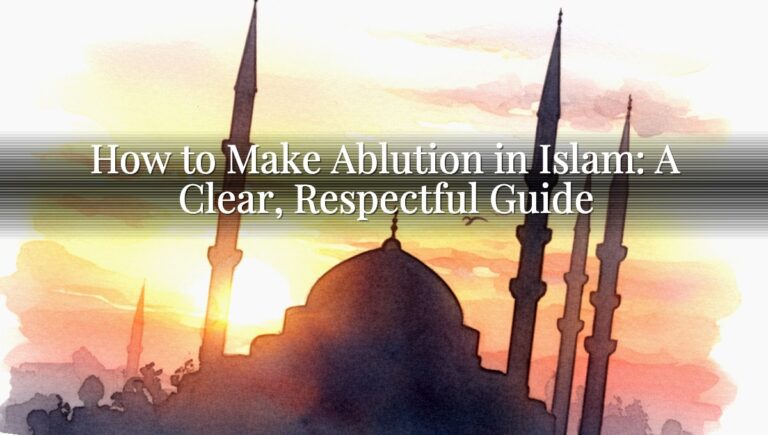 How to Make Ablution in Islam: A Clear, Respectful Guide