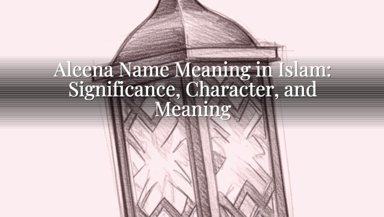 Aleena Name Meaning in Islam: Significance, Character, and Meaning