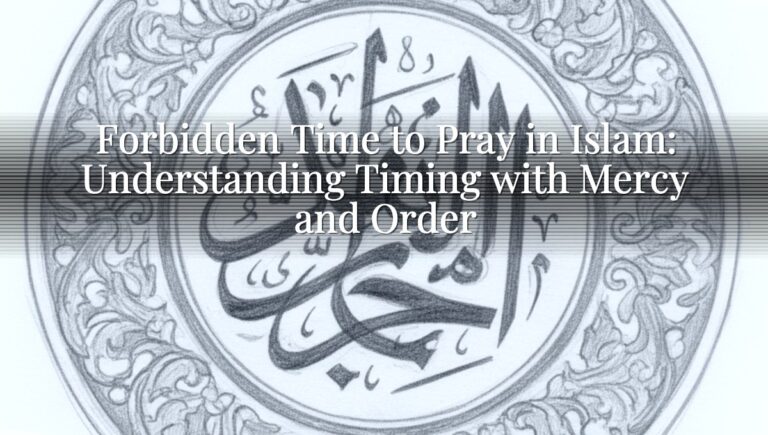 Forbidden Time to Pray in Islam: Understanding Timing with Mercy and Order