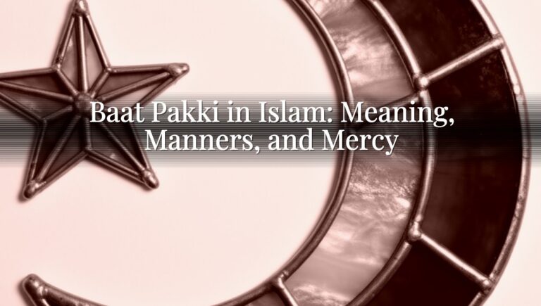 Baat Pakki in Islam: Meaning, Manners, and Mercy