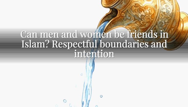 Can men and women be friends in Islam? Respectful boundaries and intention