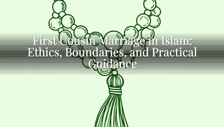 First Cousin Marriage in Islam: Ethics, Boundaries, and Practical Guidance