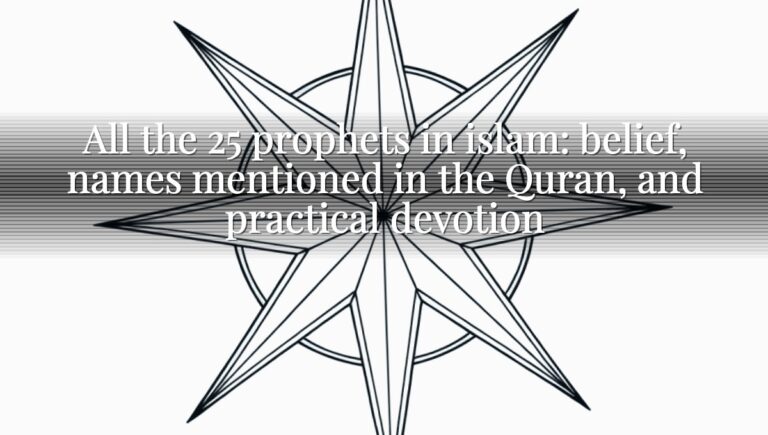 All the 25 prophets in islam: belief, names mentioned in the Quran, and practical devotion