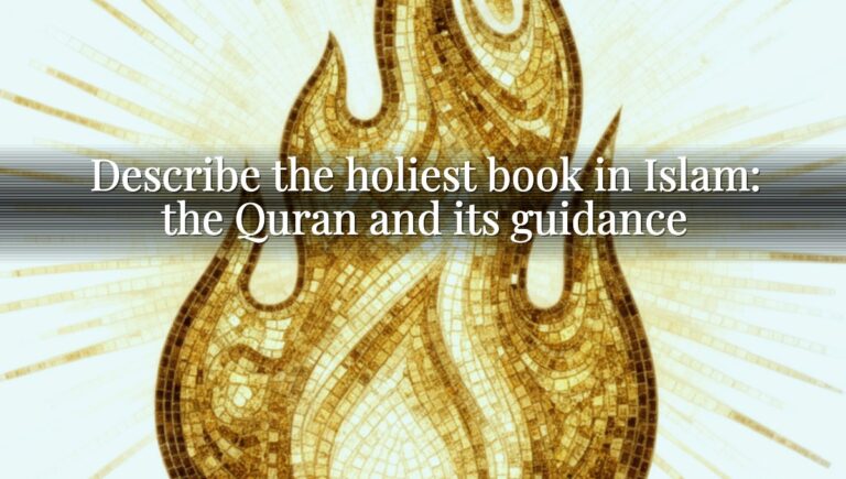 Describe the holiest book in Islam: the Quran and its guidance