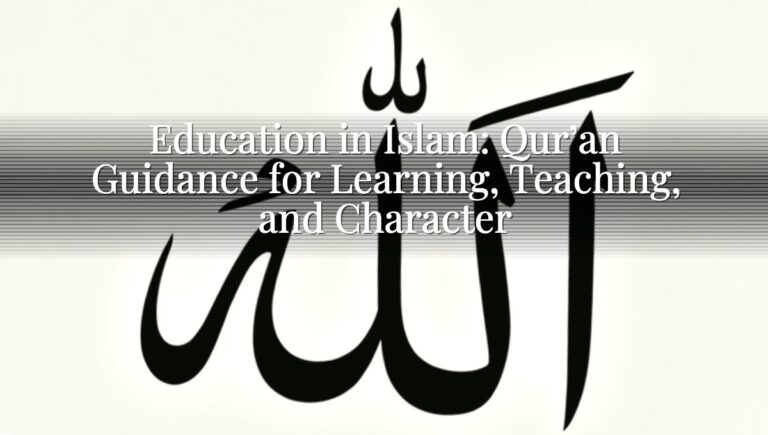 Education in Islam: Qur’an Guidance for Learning, Teaching, and Character