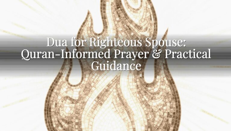 Dua for Righteous Spouse: Quran-Informed Prayer & Practical Guidance