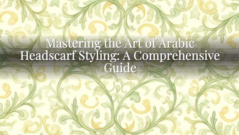 Mastering the Art of Arabic Headscarf Styling: A Comprehensive Guide