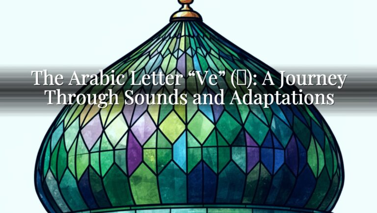 The Arabic Letter "Ve" (ڤ): A Journey Through Sounds and Adaptations The Arabic Letter “Ve” (ڤ): A Journey Through Sounds and Adaptations