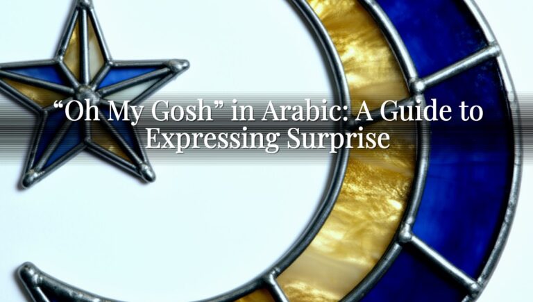 “Oh My Gosh” in Arabic: A Guide to Expressing Surprise