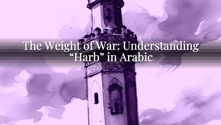 The Weight of War: Understanding "Harb" in Arabic The Weight of War: Understanding “Harb” in Arabic